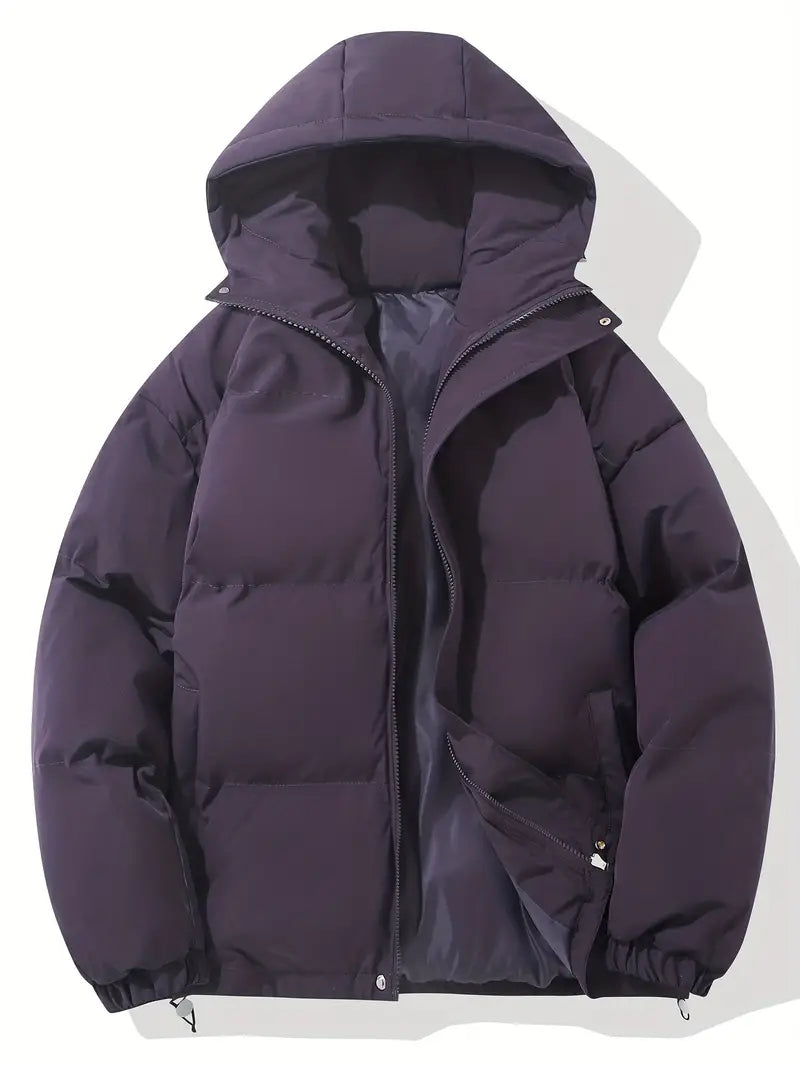 Men's Regular Fit Winter Jacket with Hood