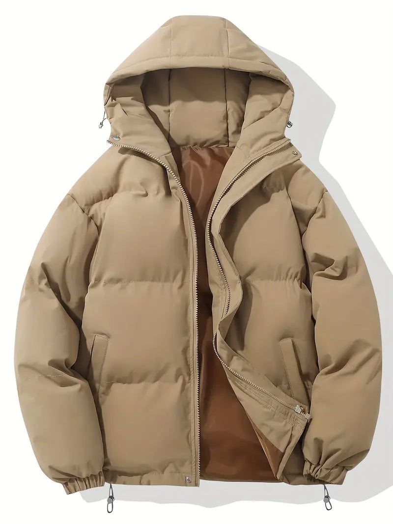 Men's Regular Fit Winter Jacket with Hood