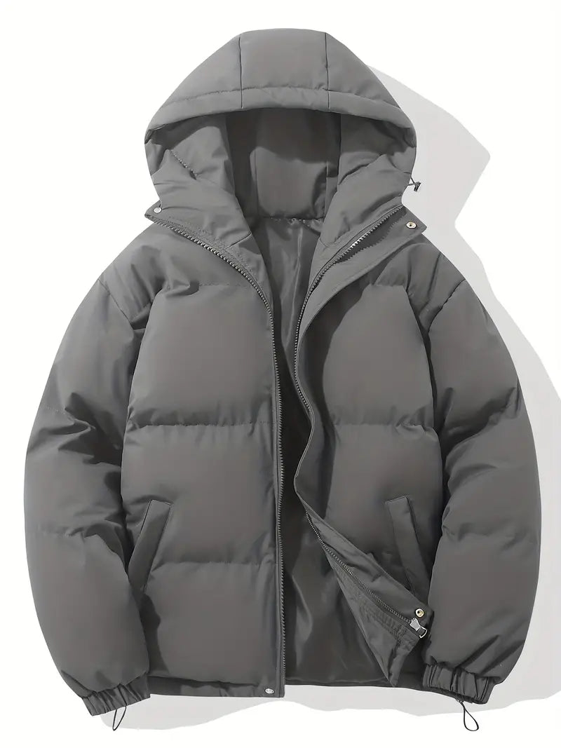 Men's Regular Fit Winter Jacket with Hood