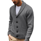 Men's Shawl Collar Cardigan with Pockets