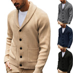 Men's Shawl Collar Cardigan with Pockets