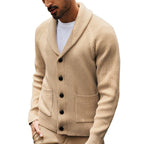 Men's Shawl Collar Cardigan with Pockets