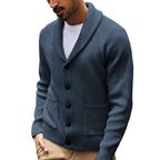 Men's Shawl Collar Cardigan with Pockets