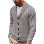 Men's Shawl Collar Cardigan with Pockets
