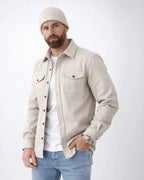 Men's Shirt Jacket with Flap Pockets