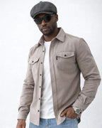 Men's Shirt Jacket with Flap Pockets