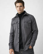 Men's Shirt Jacket with Flap Pockets