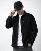 Men's Shirt Jacket with Flap Pockets