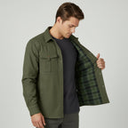 Men's Snap Button Workwear Jacket with Chest Pockets