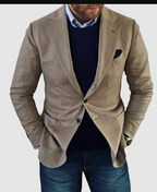 Men's Solid Colour Cardigan with Lapel Collar
