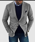 Men's Solid Colour Cardigan with Lapel Collar