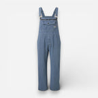 Men's Straight Leg Denim Dungarees with Adjustable Straps
