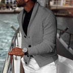 Men's Textured Cardigan with Shawl Collar