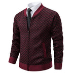 Men's Textured Zip Cardigan with Modern Fit