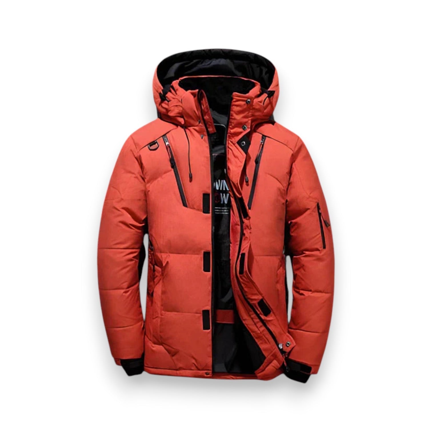 Men's Water-Repellent Outdoor Winter Jacket with Adjustable Hood