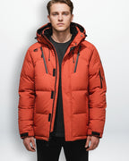 Men's Water-Repellent Outdoor Winter Jacket with Adjustable Hood