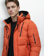 Men's Water-Repellent Outdoor Winter Jacket with Adjustable Hood