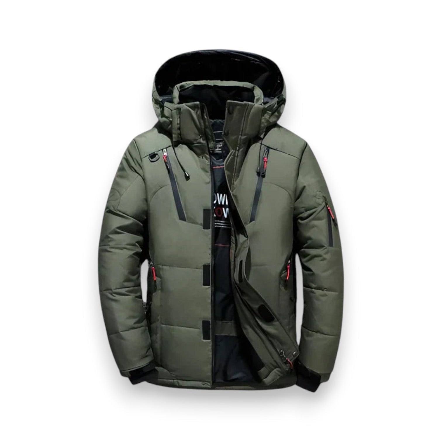 Men's Water-Repellent Outdoor Winter Jacket with Adjustable Hood