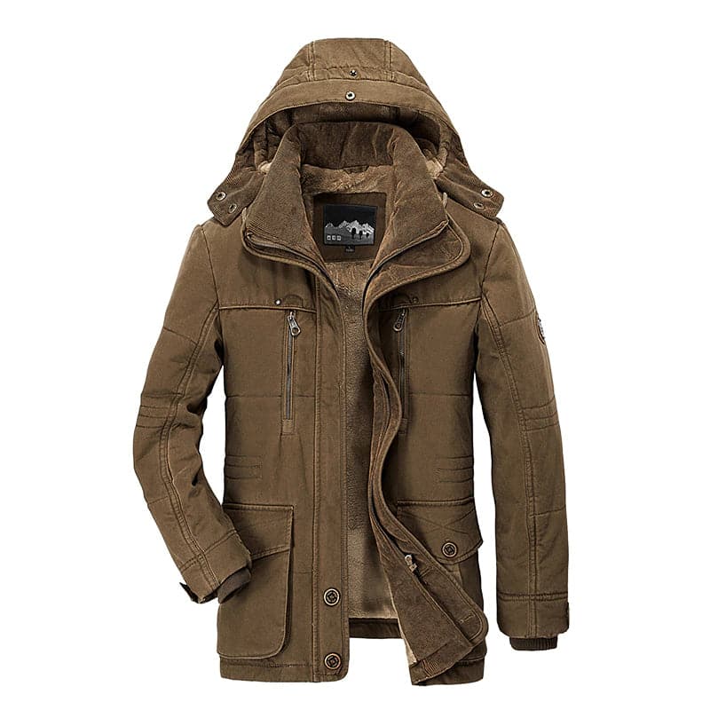 Men's Winter Jacket with Multiple Pockets