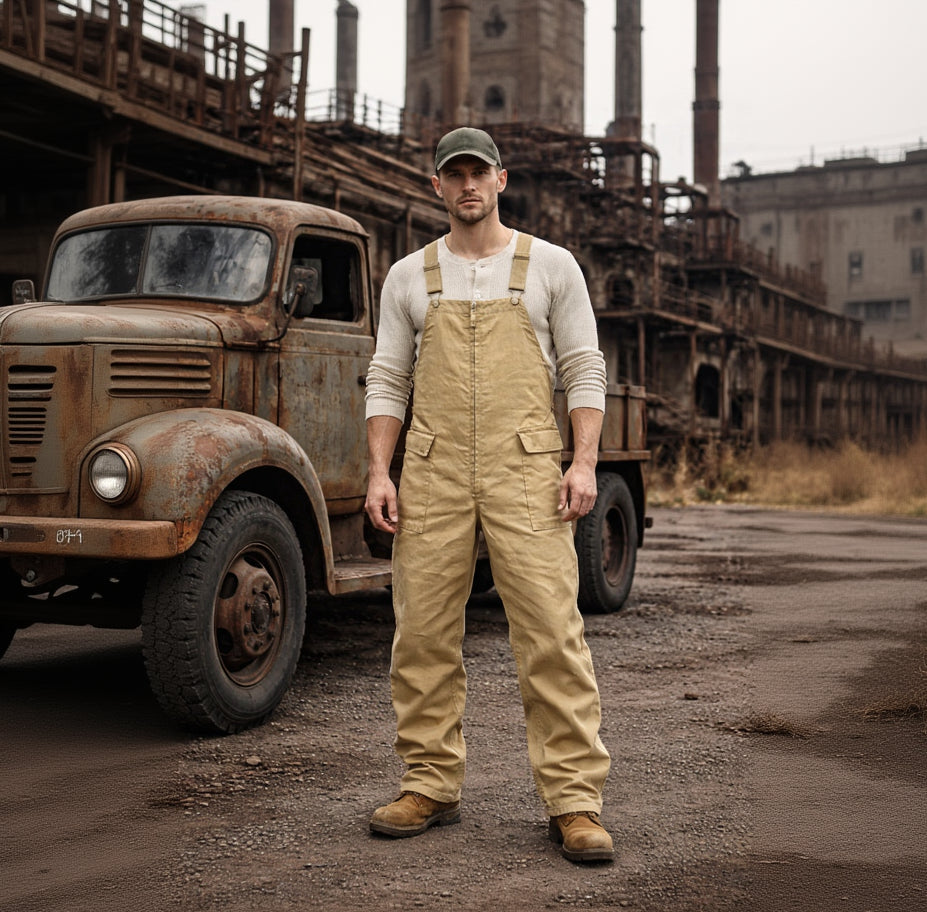 Men's Work Dungarees with Functional Pockets