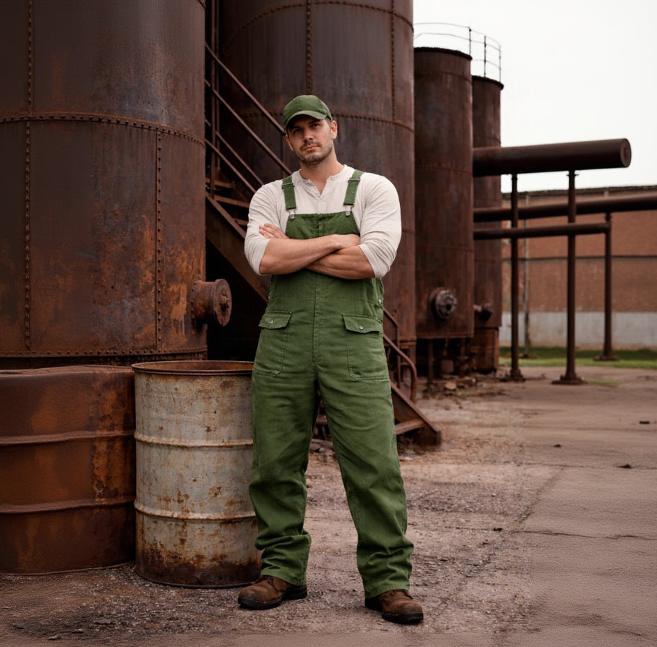 Men's Work Dungarees with Functional Pockets