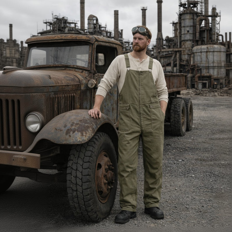 Men's Work Dungarees with Functional Pockets