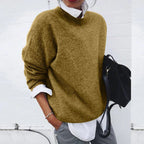 Modern Soft Knit Crew Neck Sweater for Women