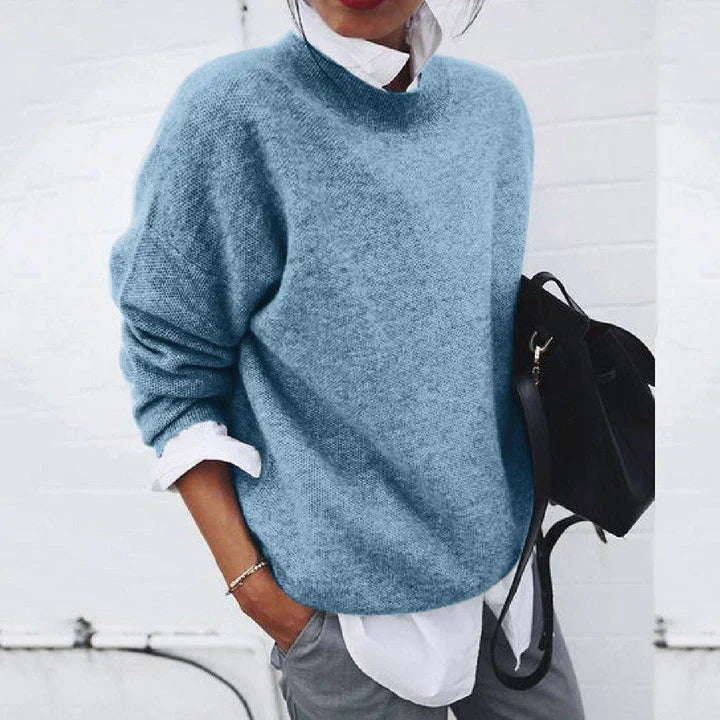 Modern Soft Knit Crew Neck Sweater for Women