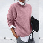 Modern Soft Knit Crew Neck Sweater for Women