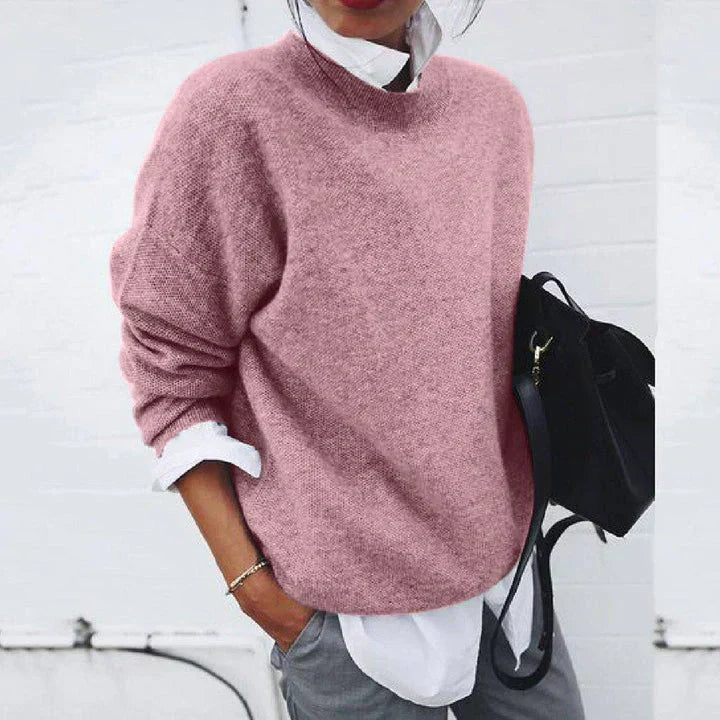 Modern Soft Knit Crew Neck Sweater for Women