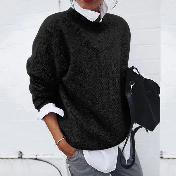 Modern Soft Knit Crew Neck Sweater for Women