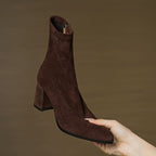 Virelle Suede Block-Heel Boots – Product image 05