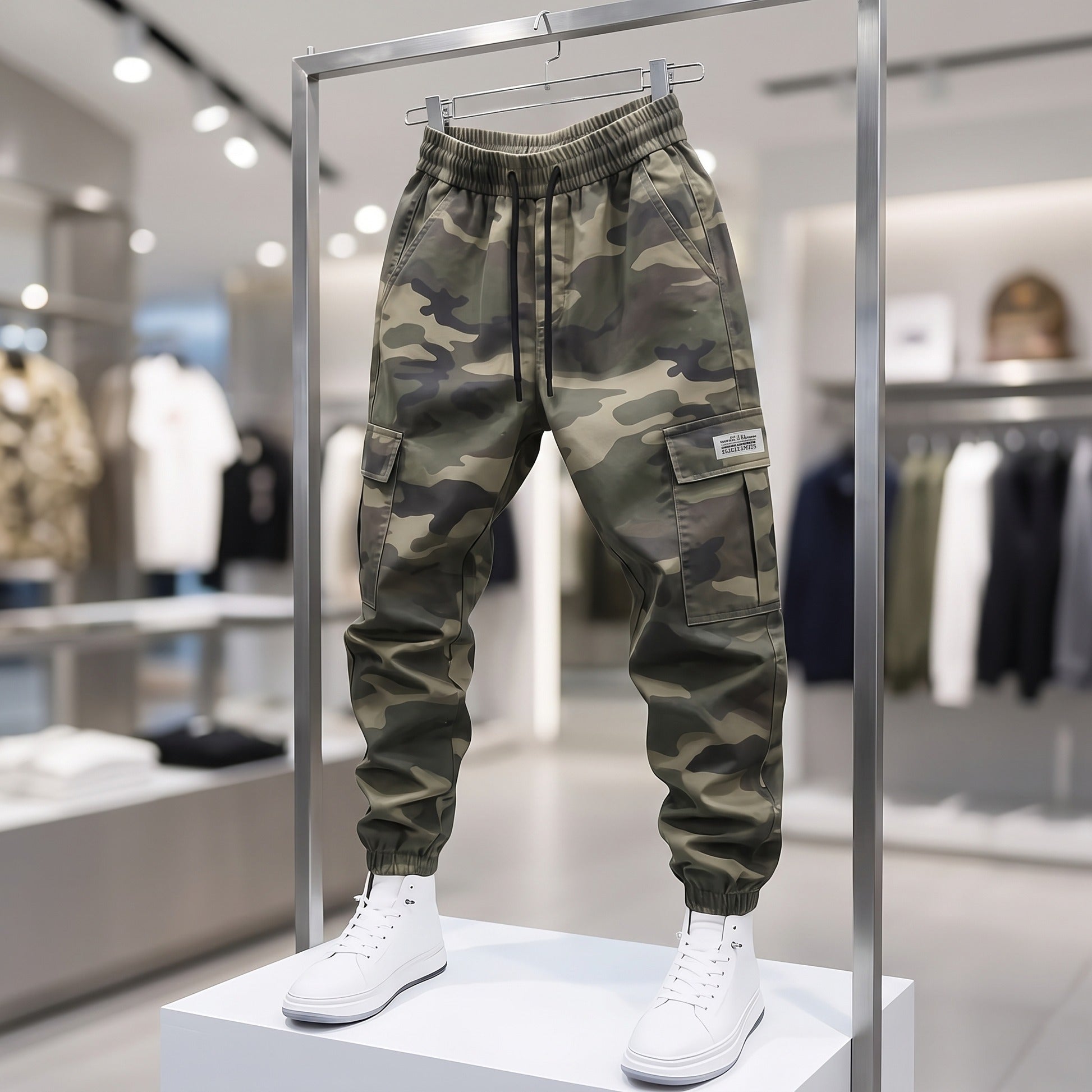 Ridgeborn Camo Cargo Trousers - Khaki