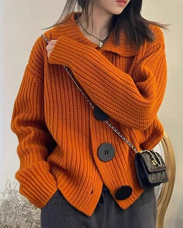 Oversized Button Cardigan for Women