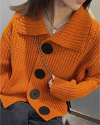Oversized Button Cardigan for Women