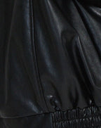 Oversized Faux Leather Jacket for Women