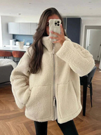Oversized Sherpa Fleece Jacket for Women 0