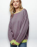 Oversized Striped Sweatshirt for Women