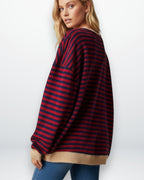 Oversized Striped Sweatshirt for Women