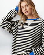 Oversized Striped Sweatshirt for Women