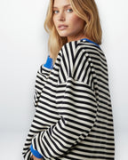 Oversized Striped Sweatshirt for Women