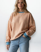 Oversized Striped Sweatshirt for Women