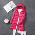 Packable Long Puffer Coat for Women