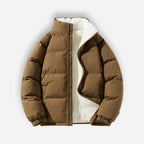 Padded Mens Puffer Jacket with High Collar
