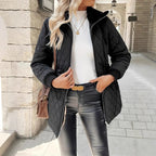 Padded Winter Jacket for Women with Zipper Closure