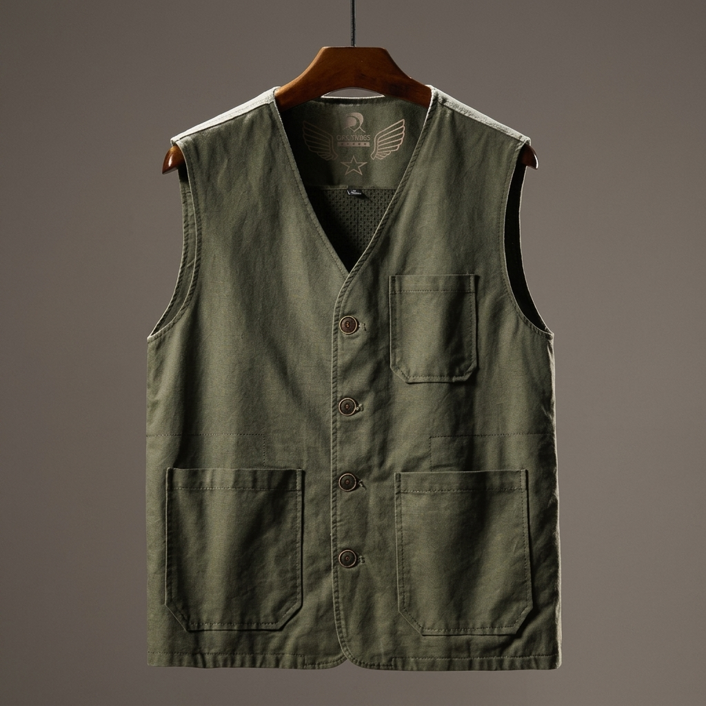Alderwick Utility Gilet - Army Green