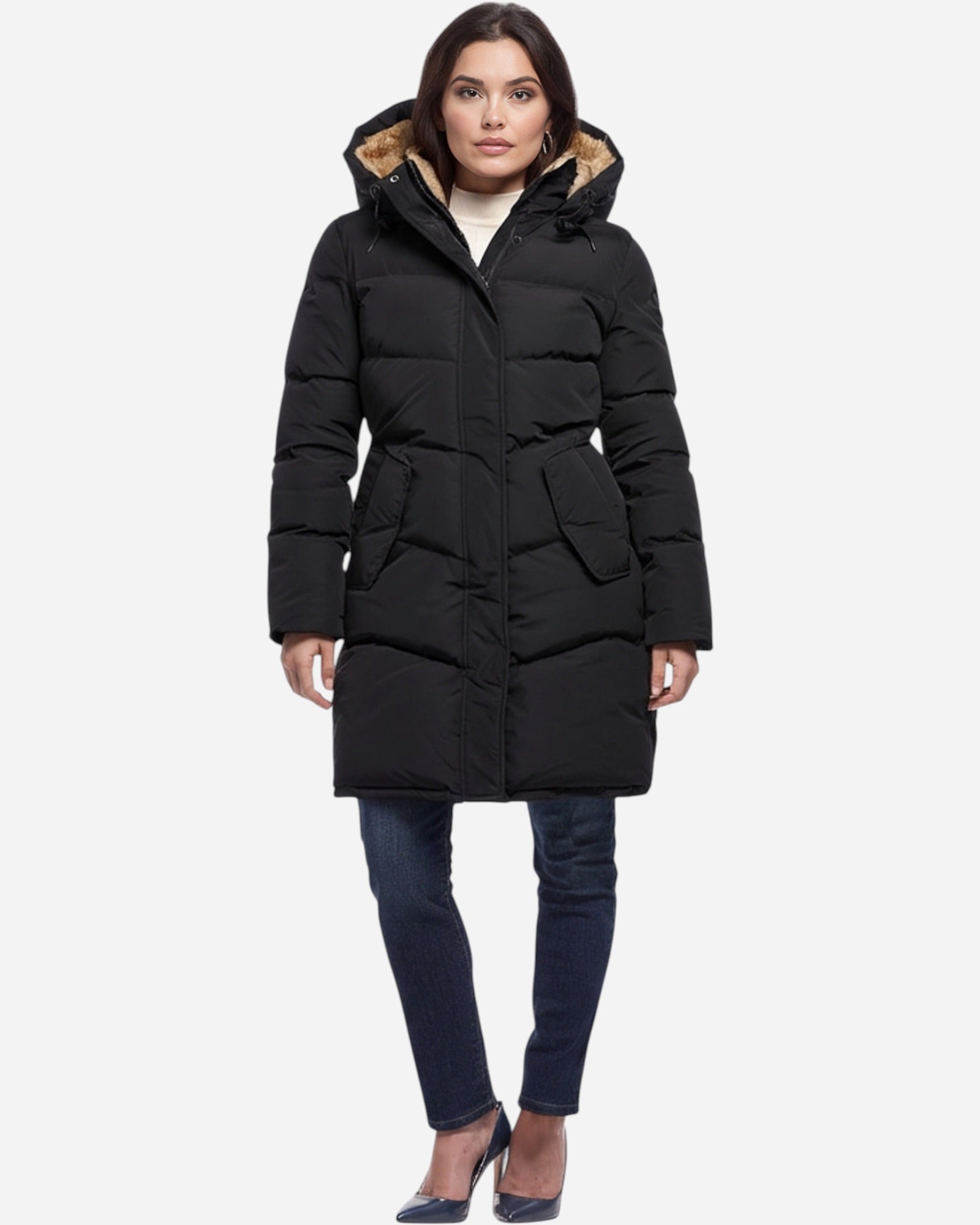 Plus Size Insulated Hooded Winter Jacket for Women