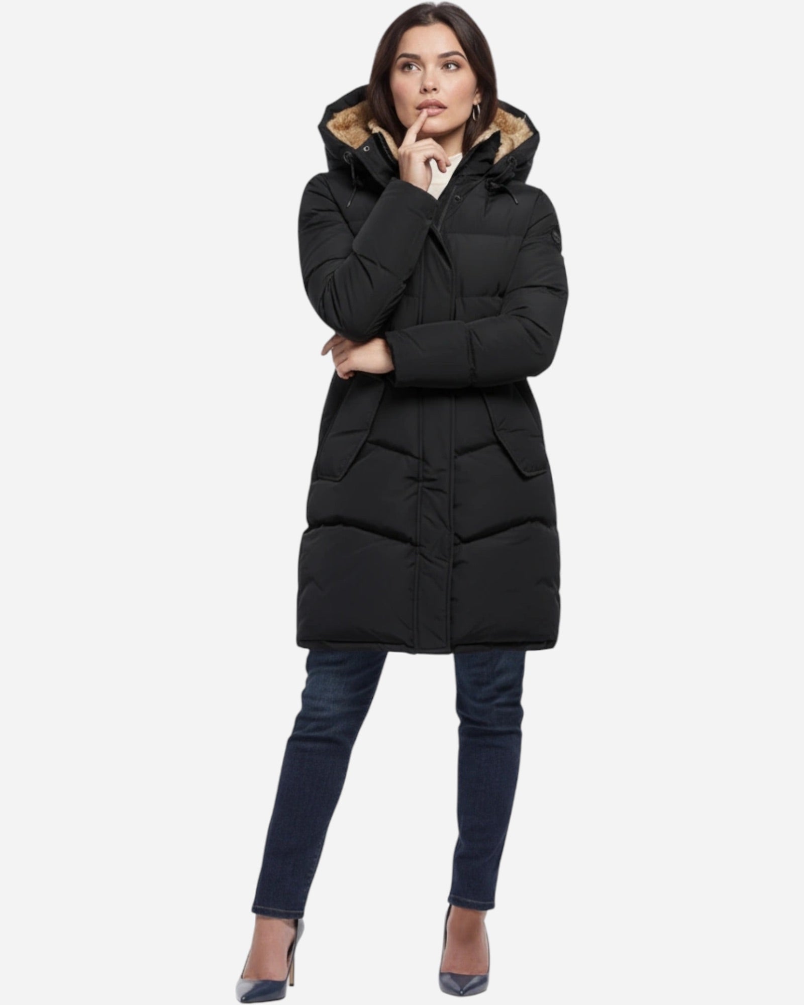 Plus Size Insulated Hooded Winter Jacket for Women
