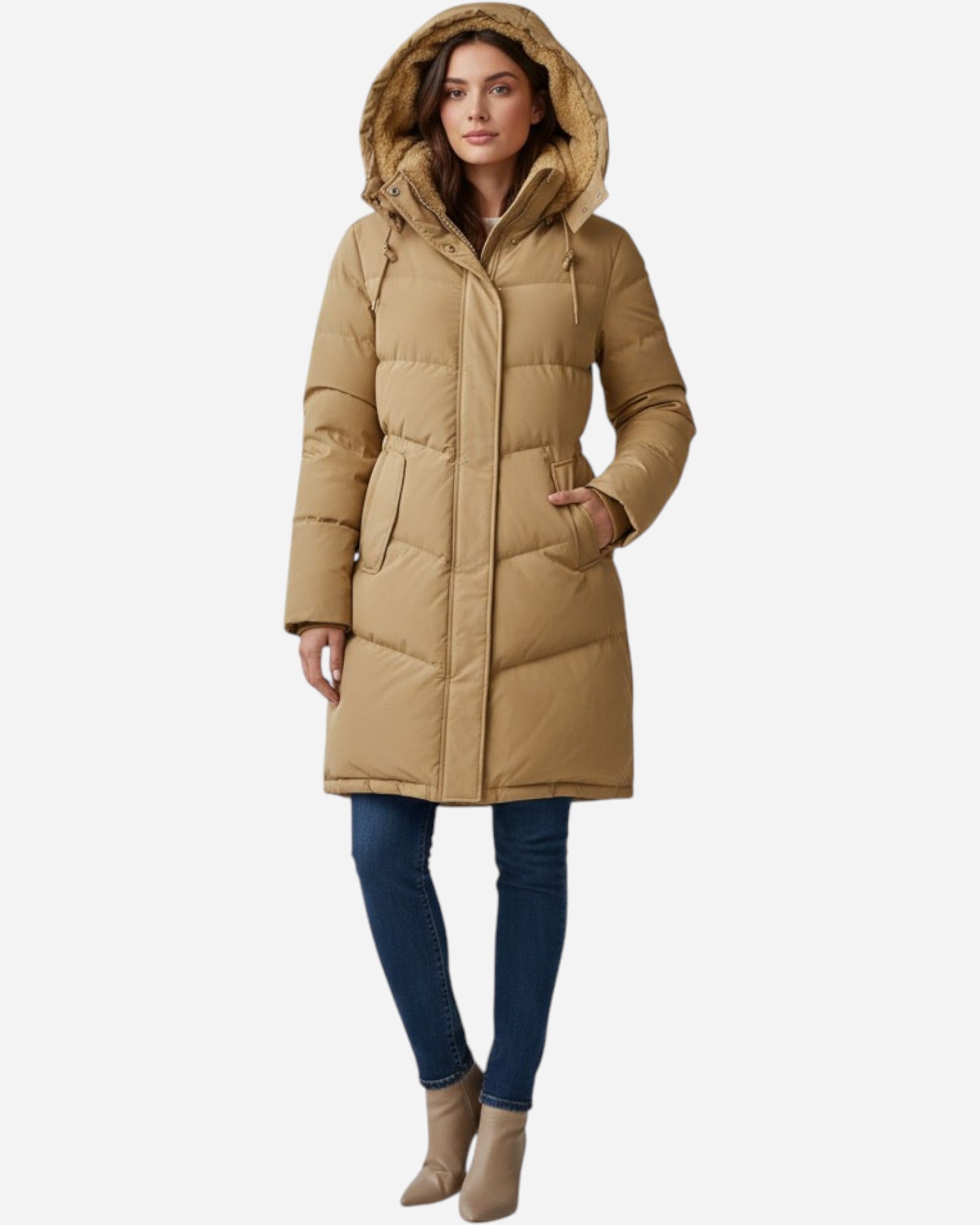 Plus Size Insulated Hooded Winter Jacket for Women