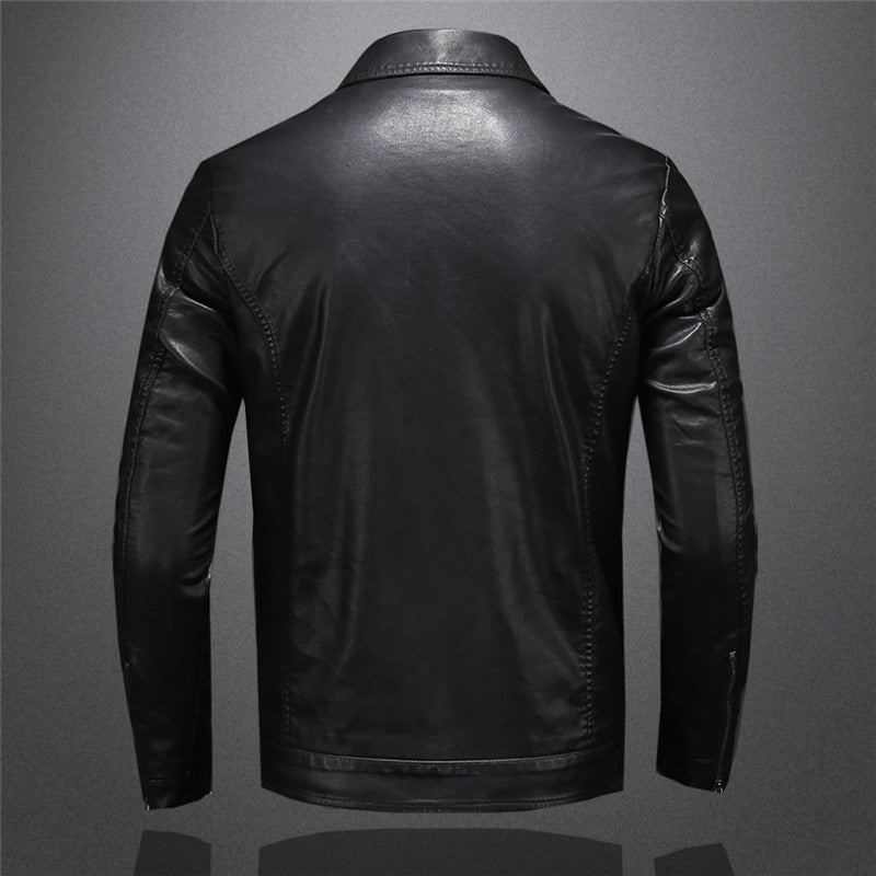 Premium men's leather jacket with timeless design